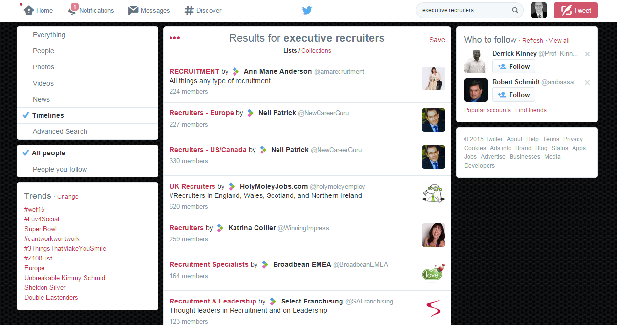 Twitter-search How senior executives are tweeting their way to job search success
